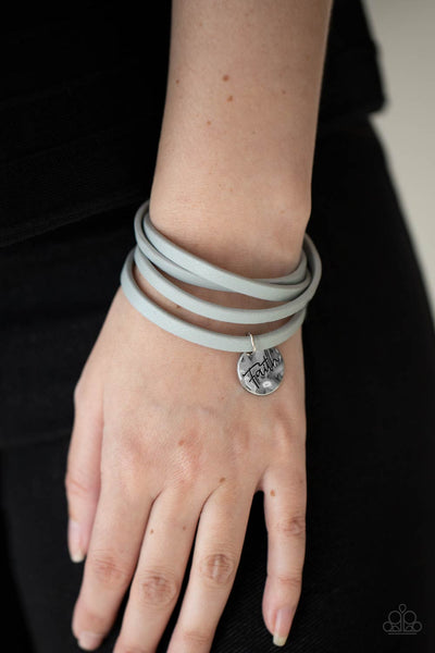 Paparazzi Wonderfully Worded - Silver Bracelet