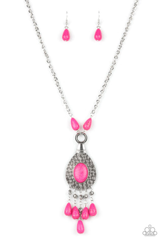 Paparazzi Cowgirl Couture - Pink Necklace