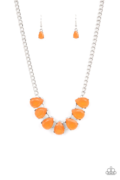 Paparazzi Above The Clouds - Orange Necklace