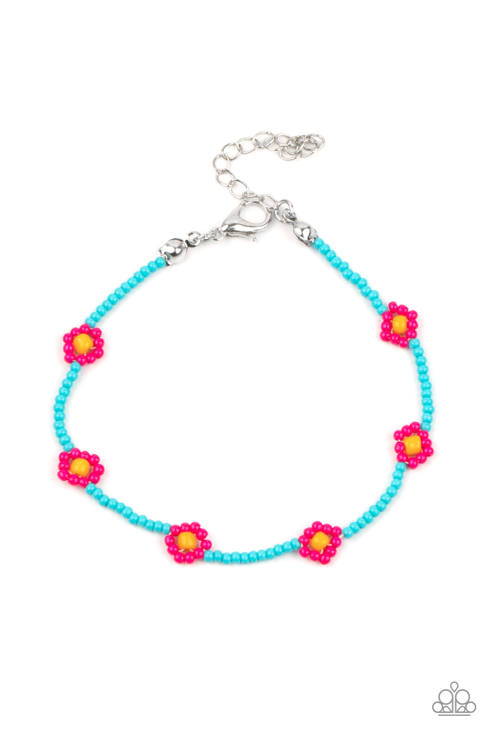 Paparazzi Camp Flower Power - Pink Bracelet