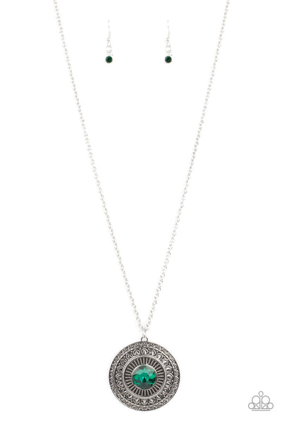 Paparazzi Aztec Apex - Green Necklace