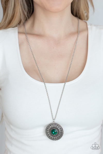 Paparazzi Aztec Apex - Green Necklace
