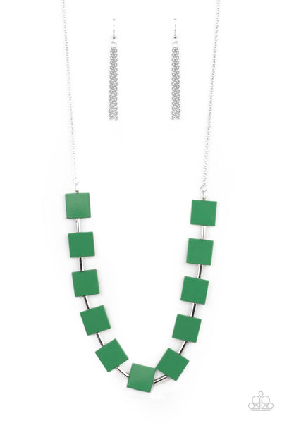 Paparazzi Hello, Material Girl - Green Necklace