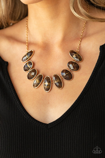 Paparazzi Elliptical Episode - Brown Necklace