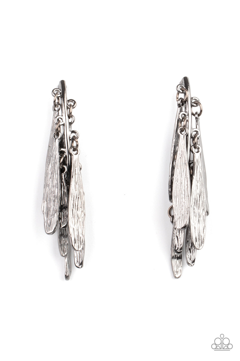 Paparazzi Pursuing The Plumes - Black Earrings