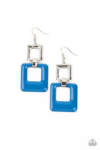 Paparazzi Twice As Nice - Blue Earrings