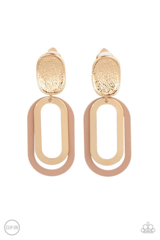 Paparazzi Melrose Mystery - Brown Earrings