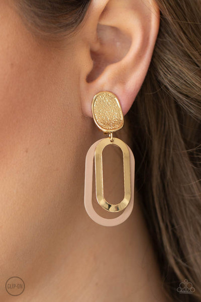Paparazzi Melrose Mystery - Brown Earrings
