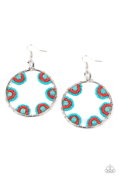 Paparazzi Off The Rim - Blue Earrings