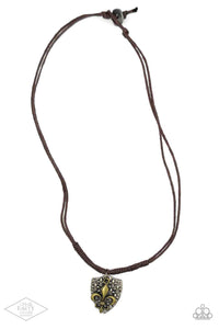 Paparazzi Shielded Simplicity - Brass Necklace