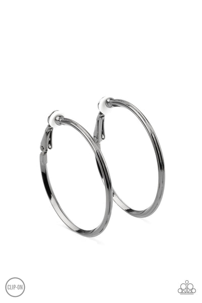 Paparazzi City Classic - Black Earrings
