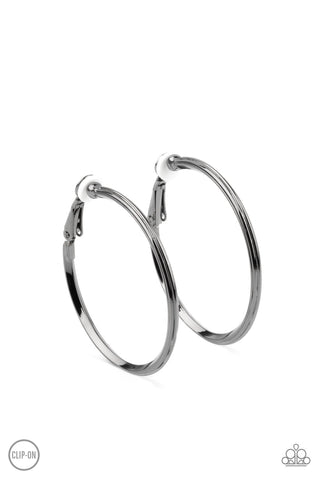 Paparazzi City Classic - Black Earrings