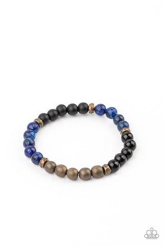 Paparazzi Petrified Powerhouse - Blue Bracelet