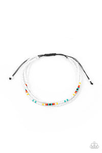 Paparazzi Basecamp Boyfriend - White Bracelet