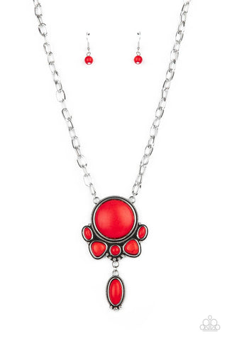 Paparazzi Geographically Gorgeous - Red Necklace