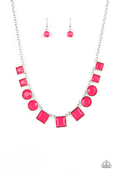 Paparazzi Tic Tac TREND - Pink Necklace