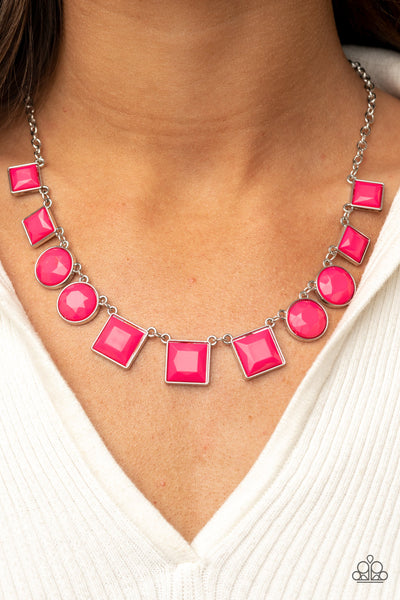 Paparazzi Tic Tac TREND - Pink Necklace