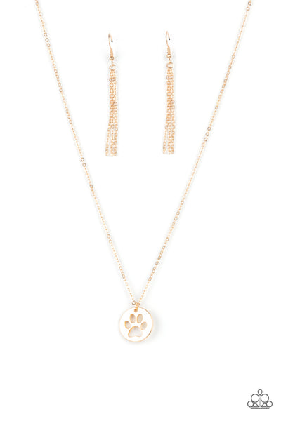 Paparazzi Think PAW-sitive - Gold Necklace