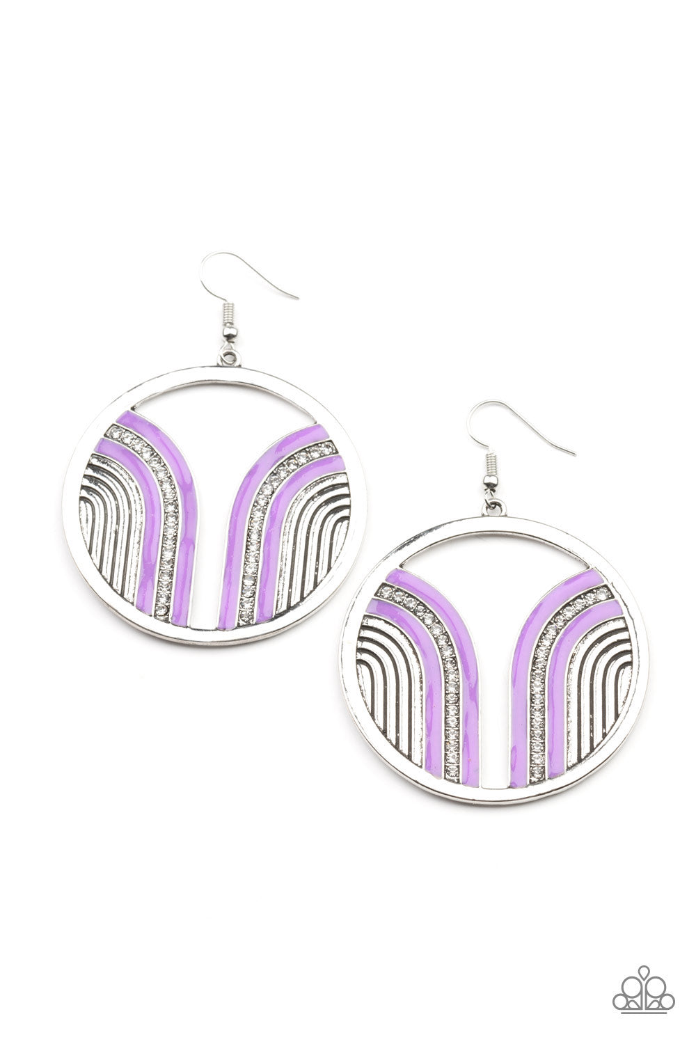 Paparazzi Delightfully Deco - Purple Earrings