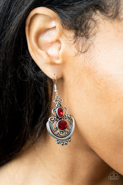 Paparazzi Unlimited Vacation - Red Earrings