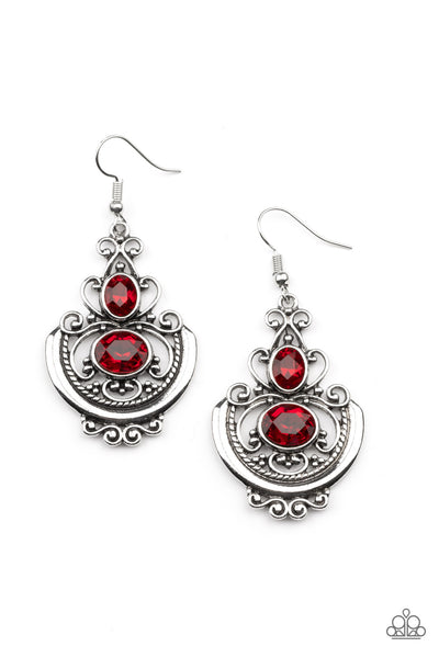 Paparazzi Unlimited Vacation - Red Earrings