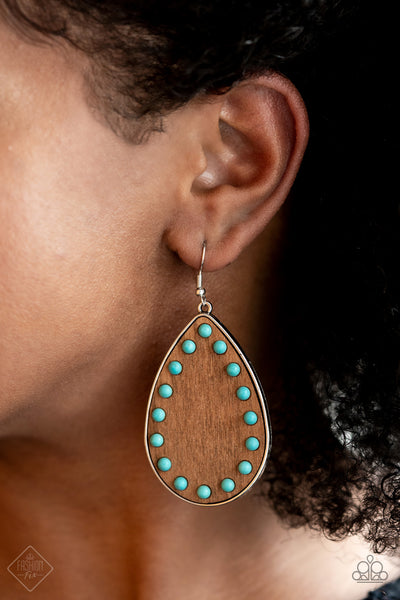 Paparazzi Rustic Refuge - Blue Earrings