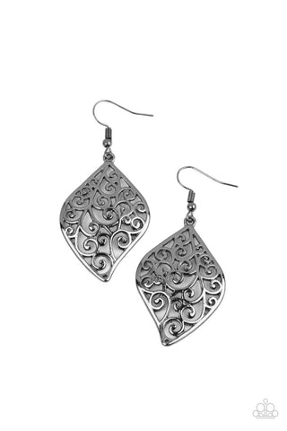 Paparazzi Your Vine Or Mine - Black Earrings