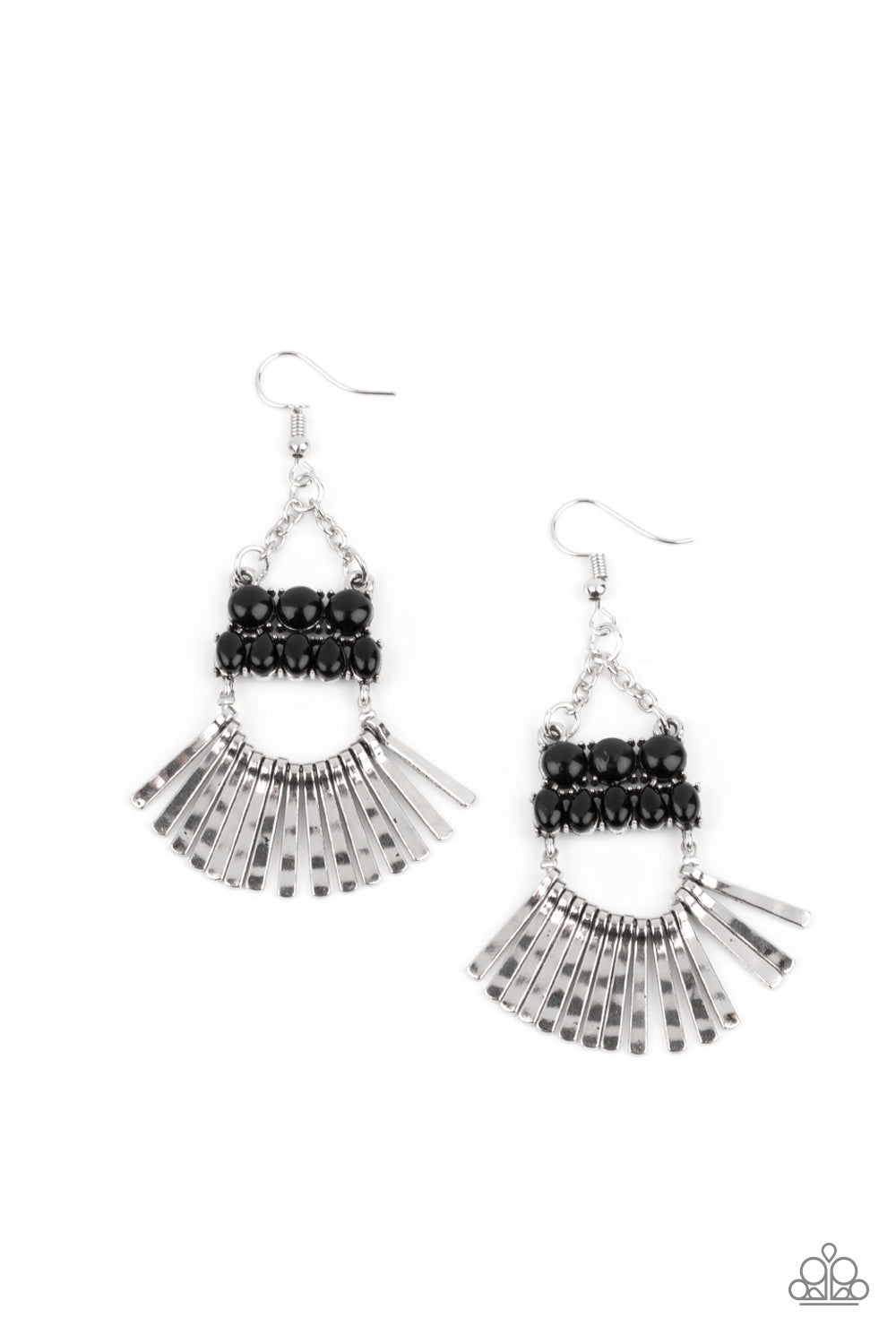 Paparazzi A FLARE For Fierceness - Black Earrings