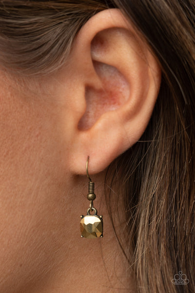 Paparazzi Radiance Squared - Brass Necklace