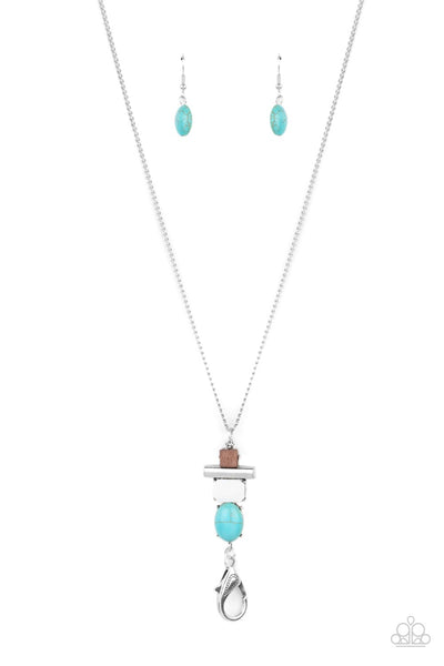 Paparazzi Natural Novice - Blue Lanyard
