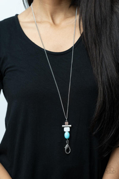 Paparazzi Natural Novice - Blue Lanyard