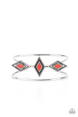 Paparazzi Desert Diamondback - Red Bracelet