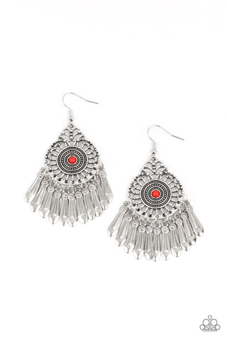 Paparazzi Dream a Little DREAMCATCHER - Red Earrings