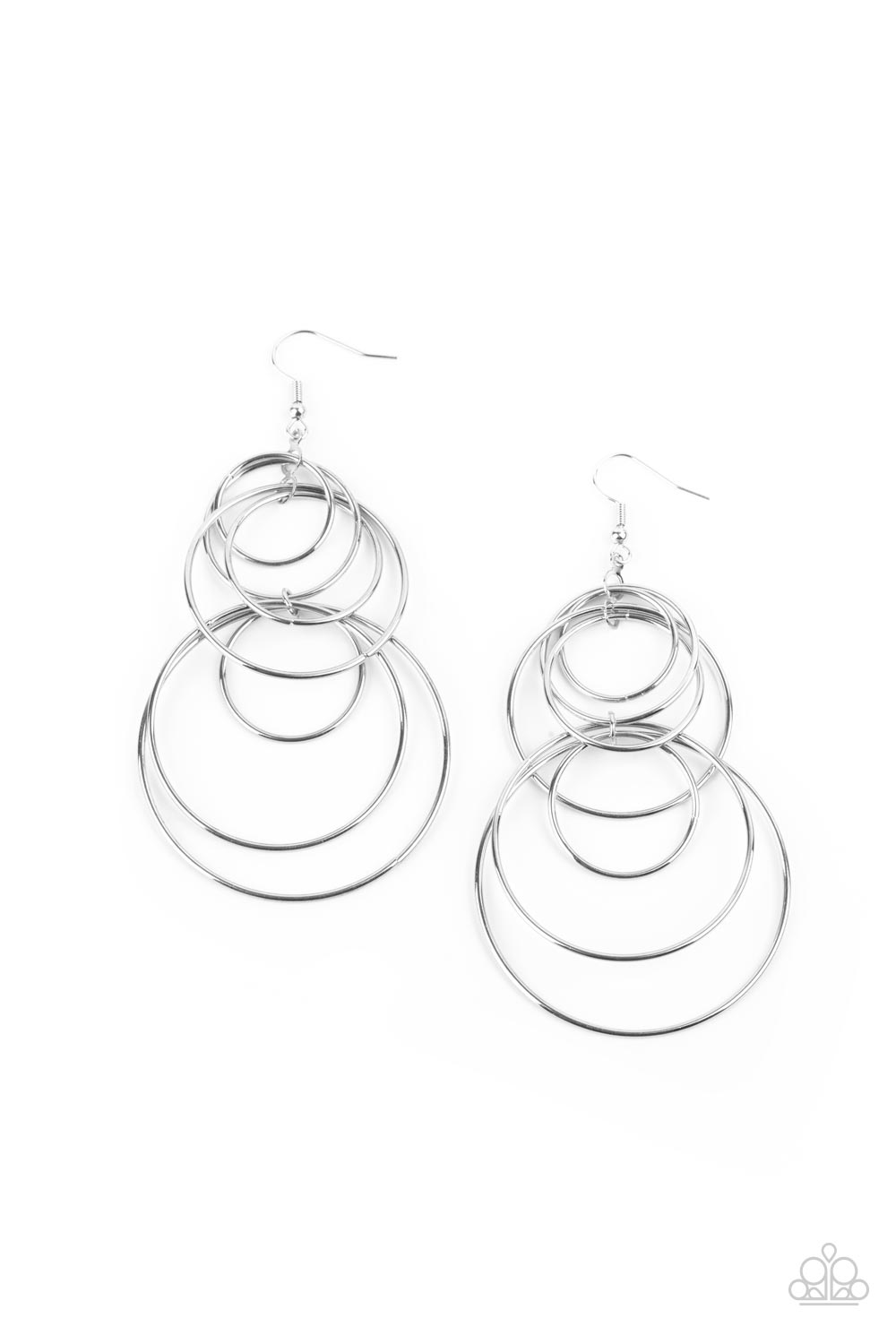 Paparazzi I Feel Dizzy - Silver Earrings