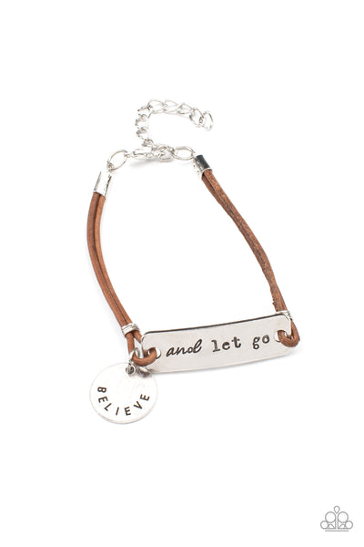 Paparazzi Believe and Let Go - Brown Bracelet