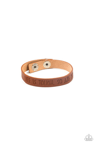 Paparazzi Life is Tough - Brown Bracelet