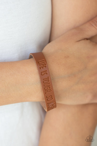 Paparazzi Life is Tough - Brown Bracelet