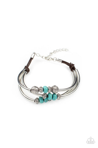 Paparazzi Road Trip Rebel  - Blue Bracelet