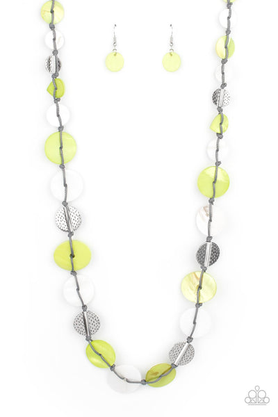 Paparazzi Seashore Spa - Green Necklace
