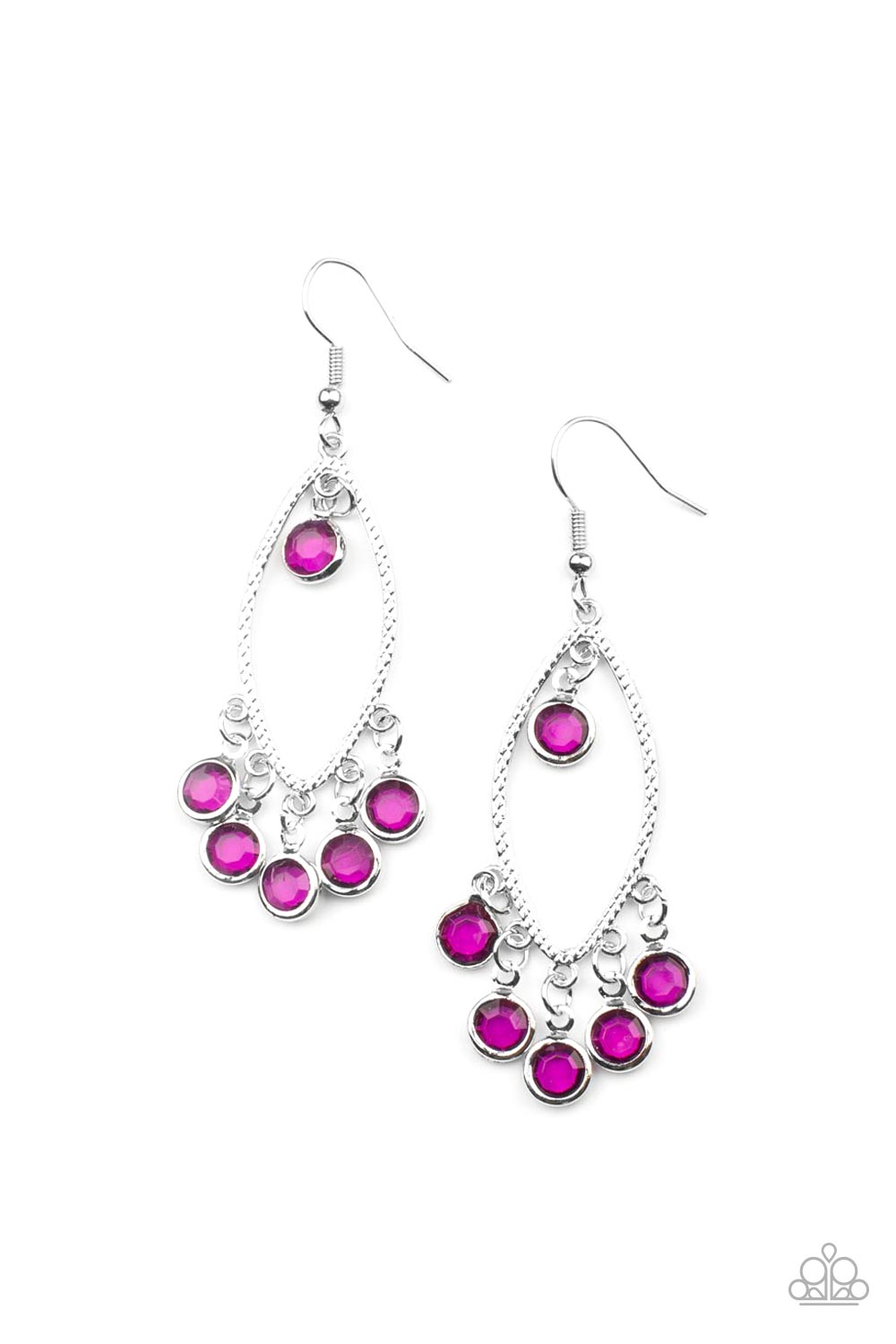 Paparazzi Glassy Grotto - Purple Earrings