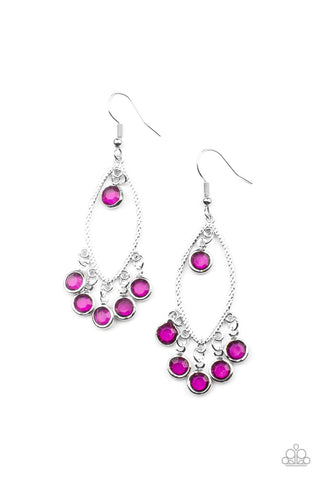 Paparazzi Glassy Grotto - Purple Earrings