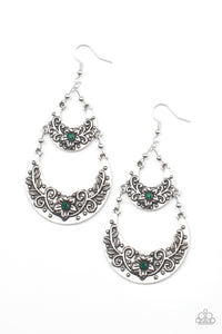 Paparazzi Springtime Gardens - Green Earrings