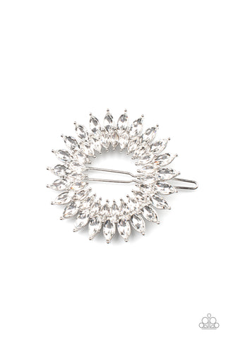 Paparazzi Flauntable Fireworks - White Hair Clip