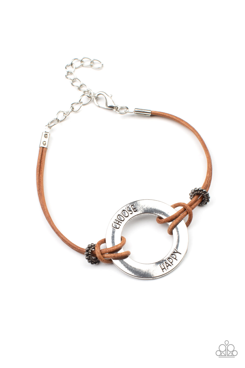 Paparazzi Choose Happy - Brown Bracelet