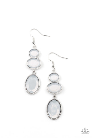 Paparazzi Tiers Of Tranquility - White Earrings