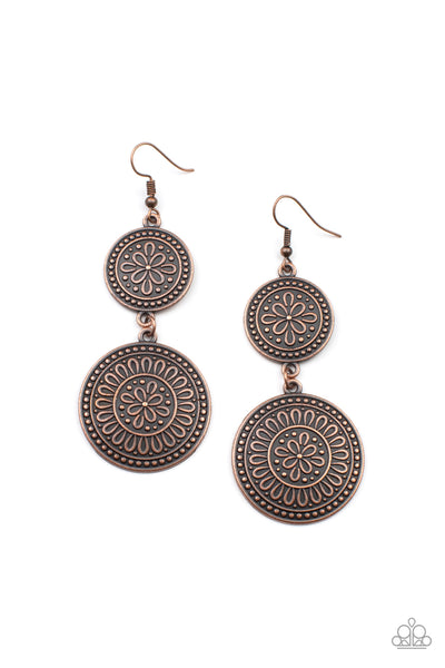 Paparazzi Road Trip Paradise - Copper Earrings