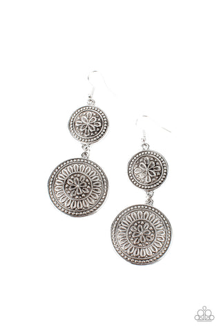 Paparazzi Road Trip Paradise - Silver Earrings