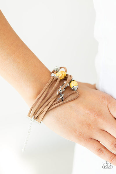 Paparazzi Canyon Flight - Yellow Bracelet