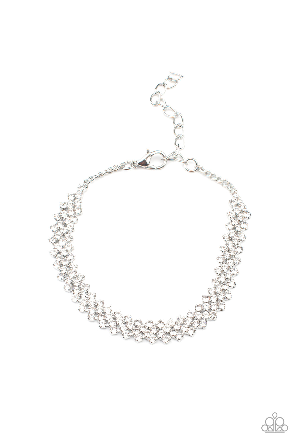 Paparazzi Chicly Candescent - White Bracelet
