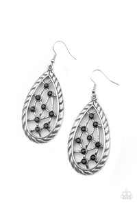 Paparazzi Industrial Incandescence - Black Earrings